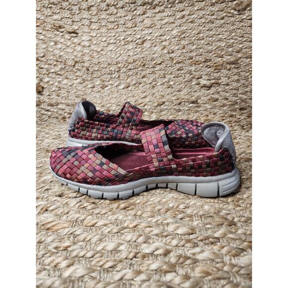 New Comfortview Stretch Woven Maroon Multicolor Slip On Shoes Women's 8.5 M - Picture 6 of 11